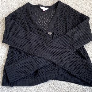 Black knitted sweater